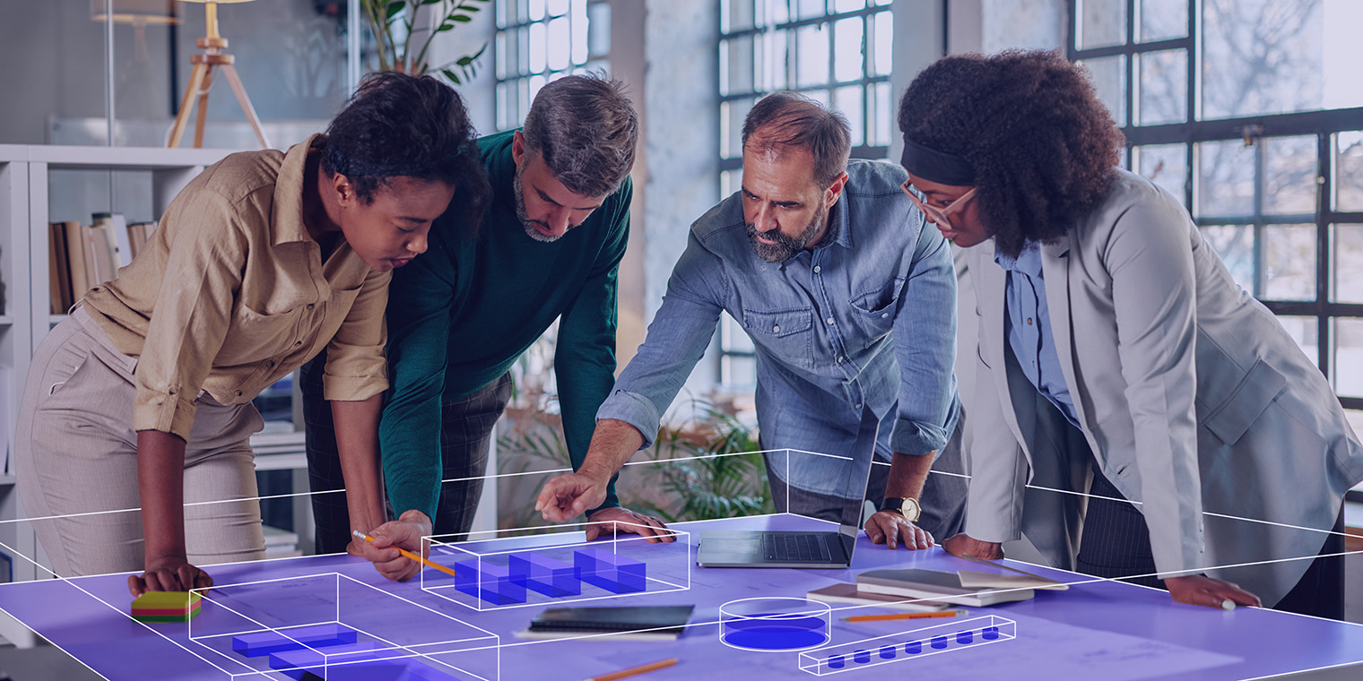 &nbsp;employees planning the future of the workplace with space utilization data 